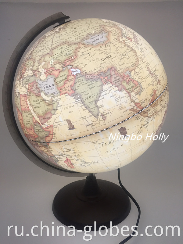 lighted earth globe